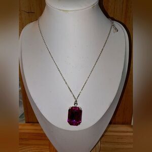 Vintage Elegant Purple Gemstone Necklace